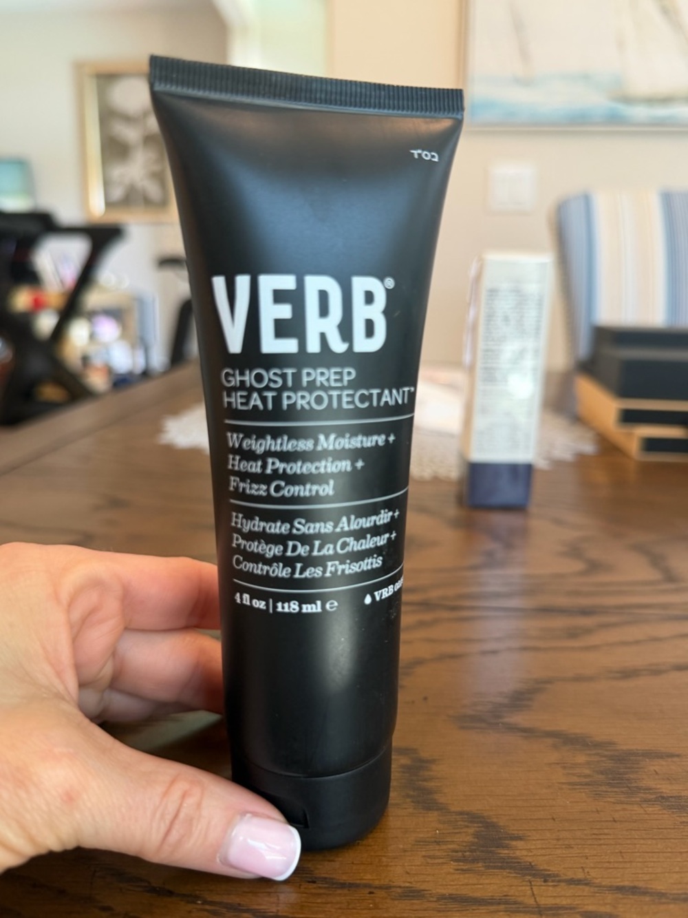 Verb Ghost Prep Heat Protectant - Black | Lightweight Moisture & Frizz Control
